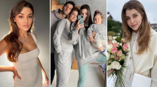 Hande Erçel'in aile pozu sosyal medyayı salladı